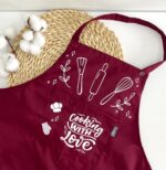 Кухненска престилка Cooking with Love – подарък за жена - Image 2
